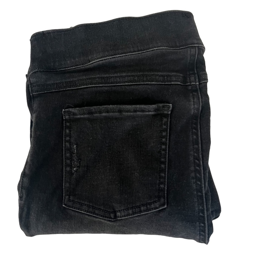 Spanx Vintage Distressed Ankle Skinny Jean Sz M Vintage‎ Black Color